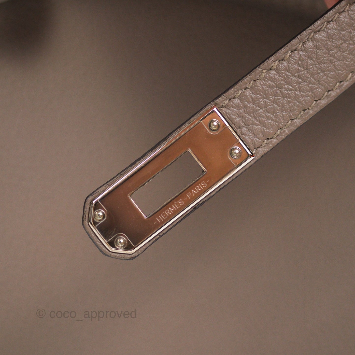 Hermès Retourne Kelly 25 Gris Asphalte M8 Togo Palladium Hardware