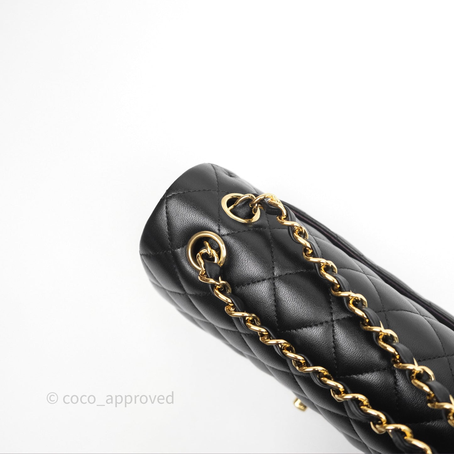Chanel Small Classic Flap Quilted Black Lambskin Gold Hardware