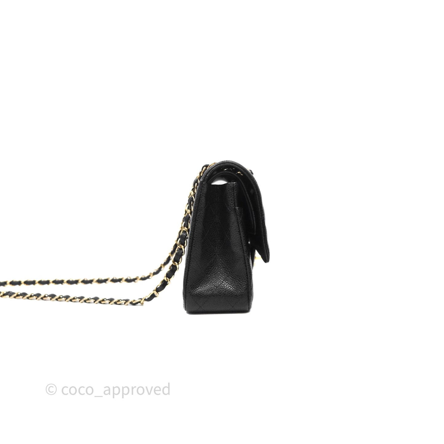 Chanel Classic Medium Flap Quilted Black Caviar Gold Hardware