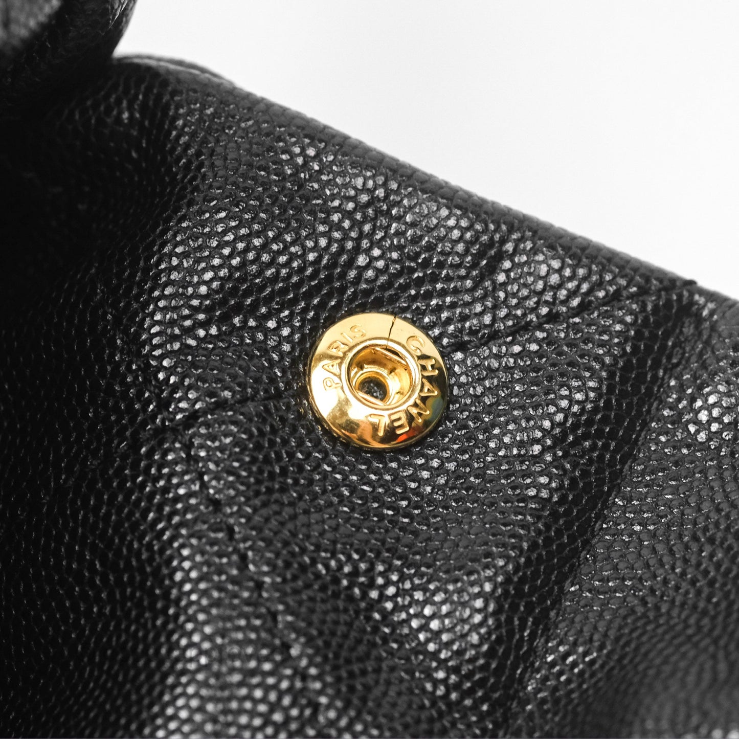 Chanel 22 Small Black Shiny Caviar Aged Gold Hardware