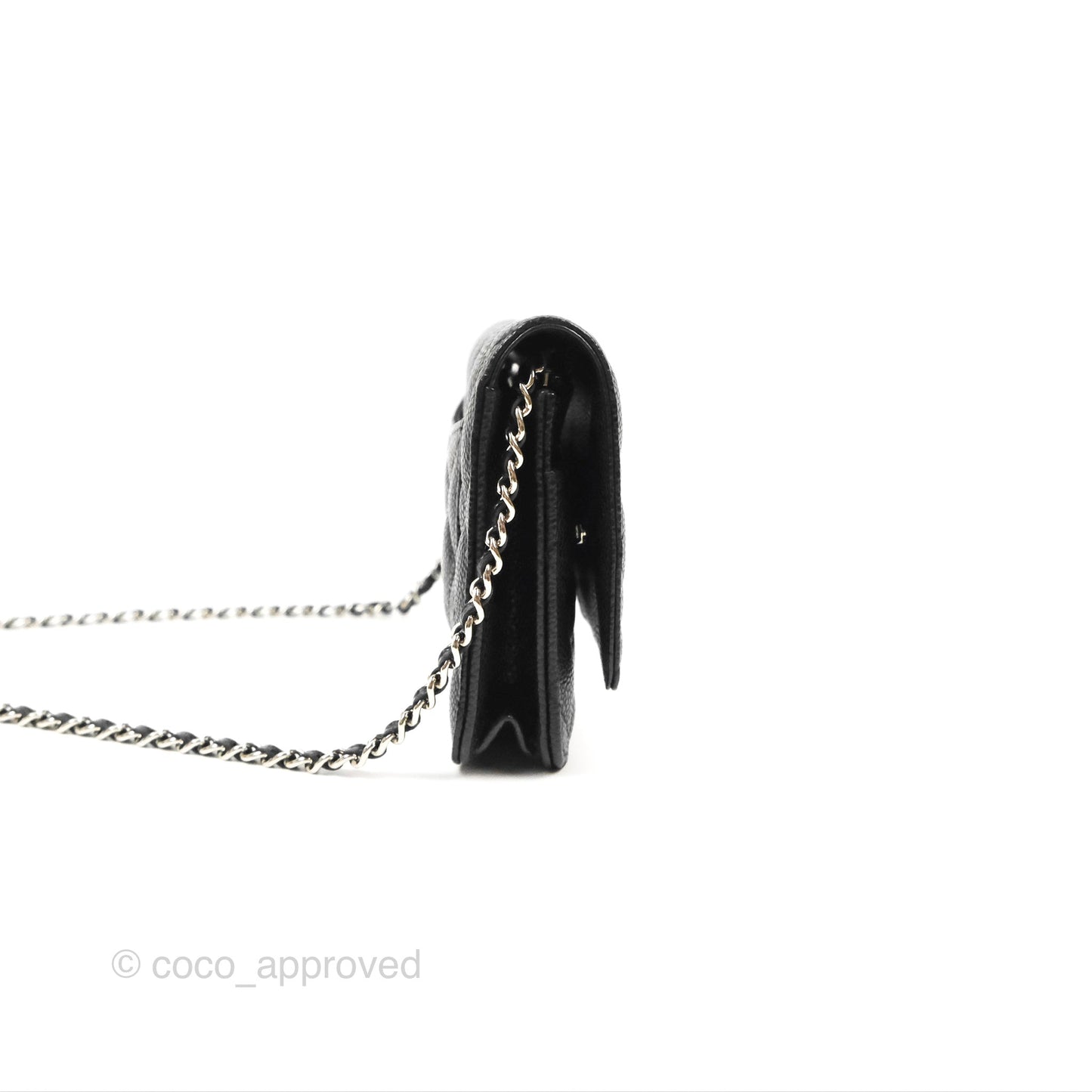 Chanel Quilted WOC Black Caviar Silver Hardware
