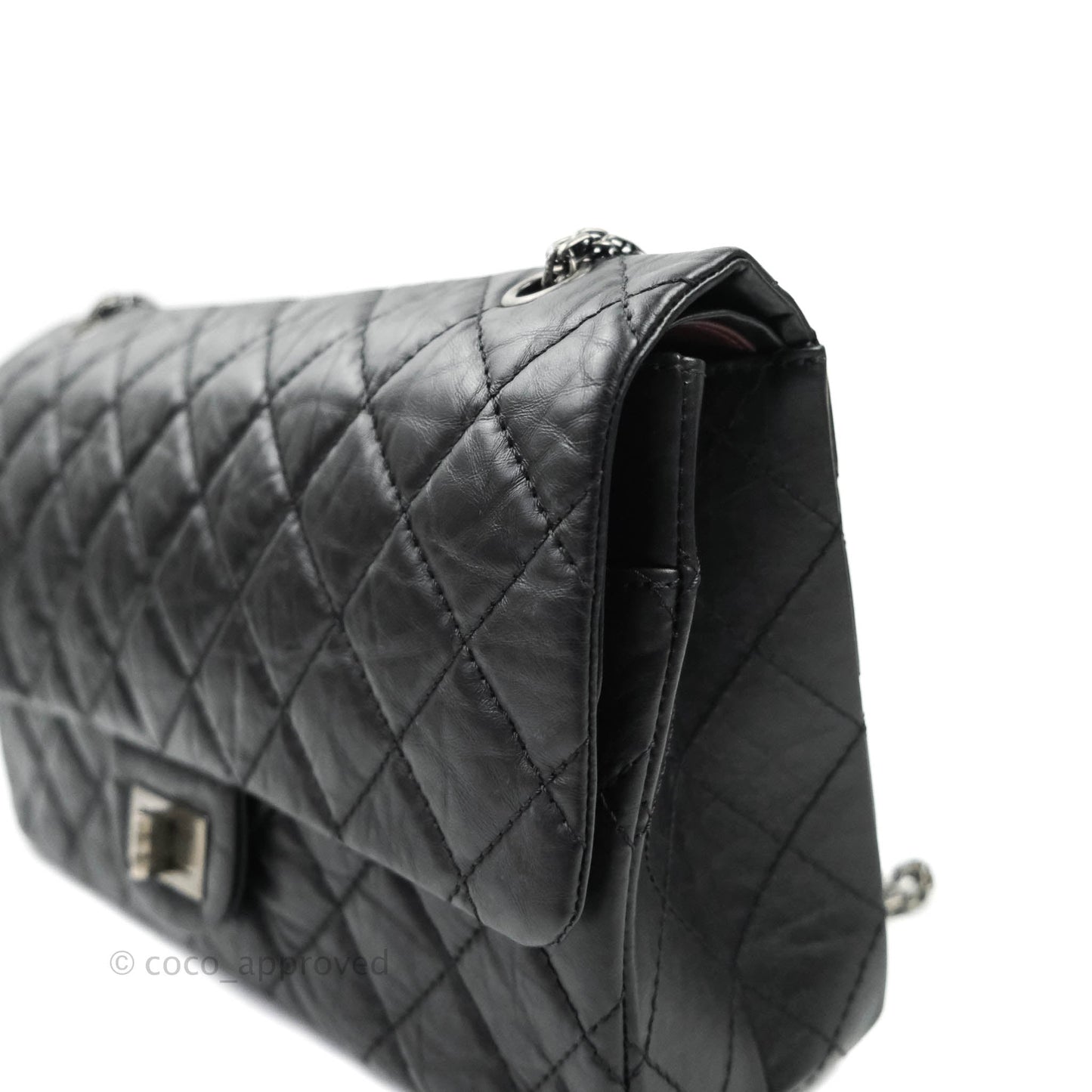 Chanel Reissue Quilted Aged Calfskin Black Aged Ruthenium Hardware 227