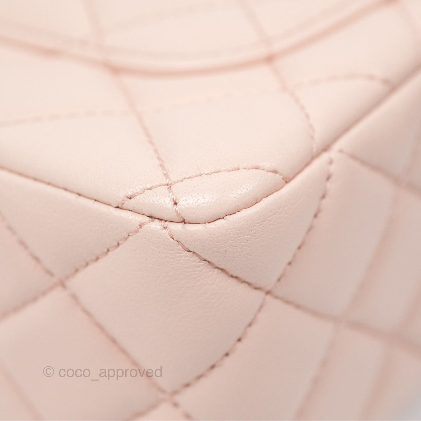 Chanel Top Handle Mini Rectangular Flap Bag Light Pink Lambskin Aged Gold Hardware