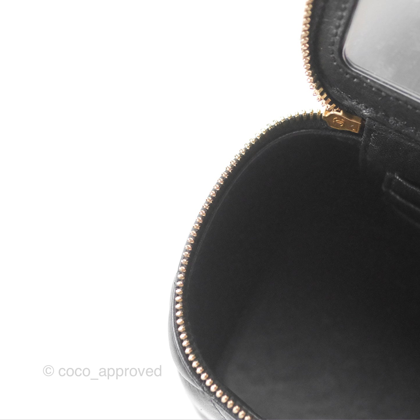 Chanel Top Handle Vanity Rectangular Black Lambskin Gold Hardware