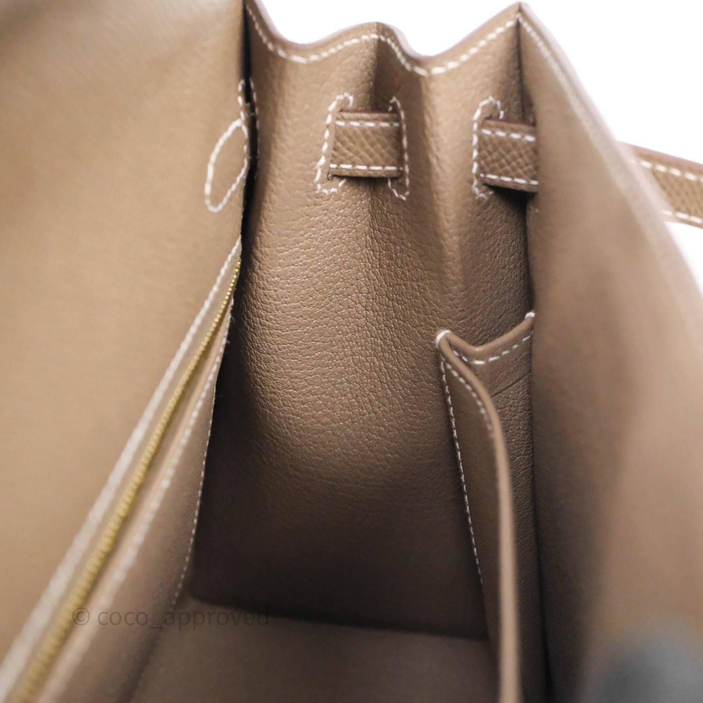 Hermès Kelly 25 Etoupe 18 Epsom Gold Hardware