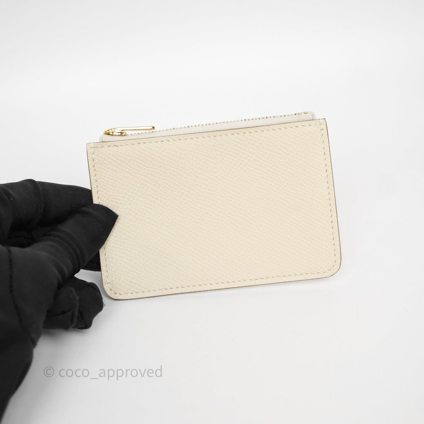 Hermès Constance Slim Wallet Craie 10 Epsom Rose Gold Hardware