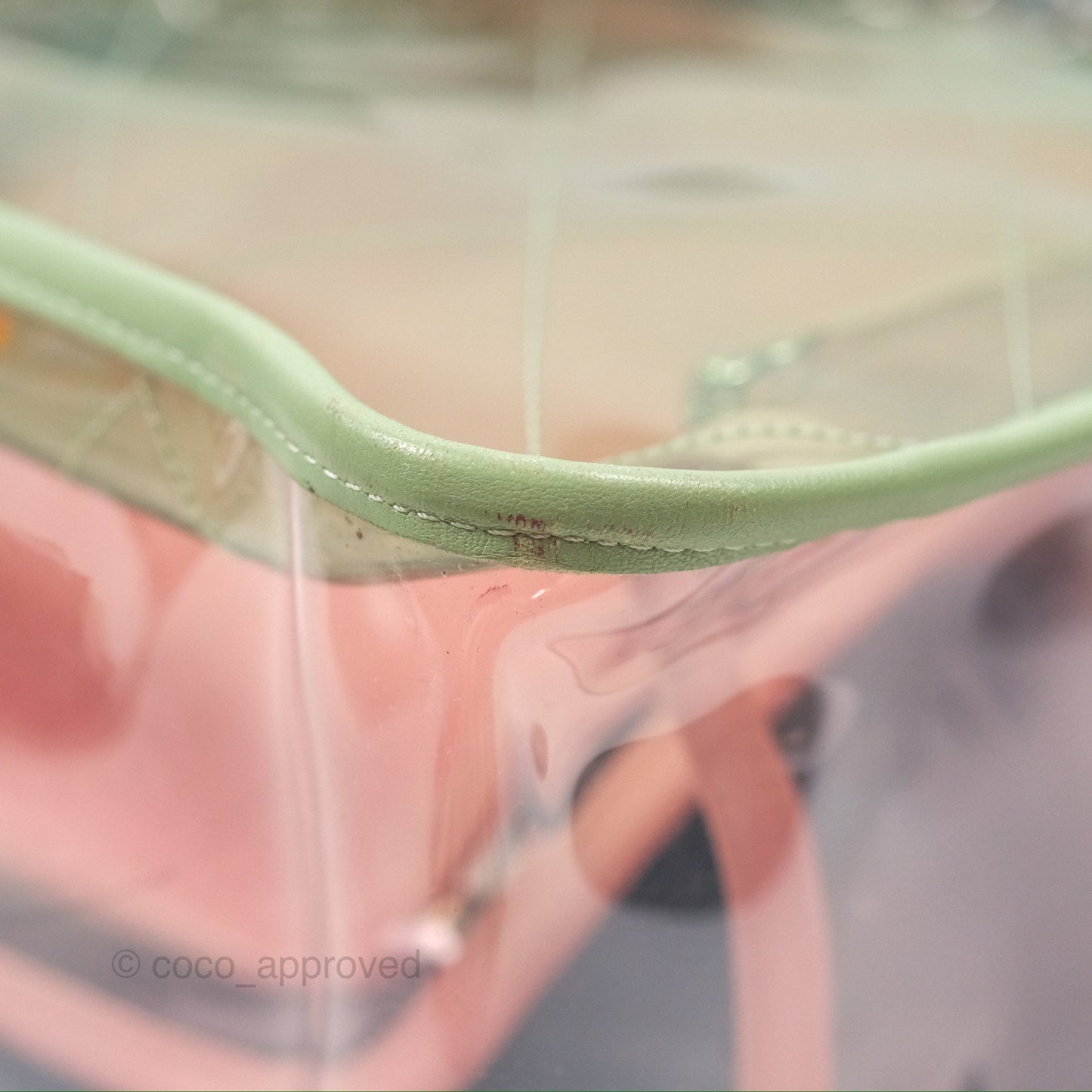 Chanel Coco Splash Blue/Green/Pink PVC Shopping Tote Bag