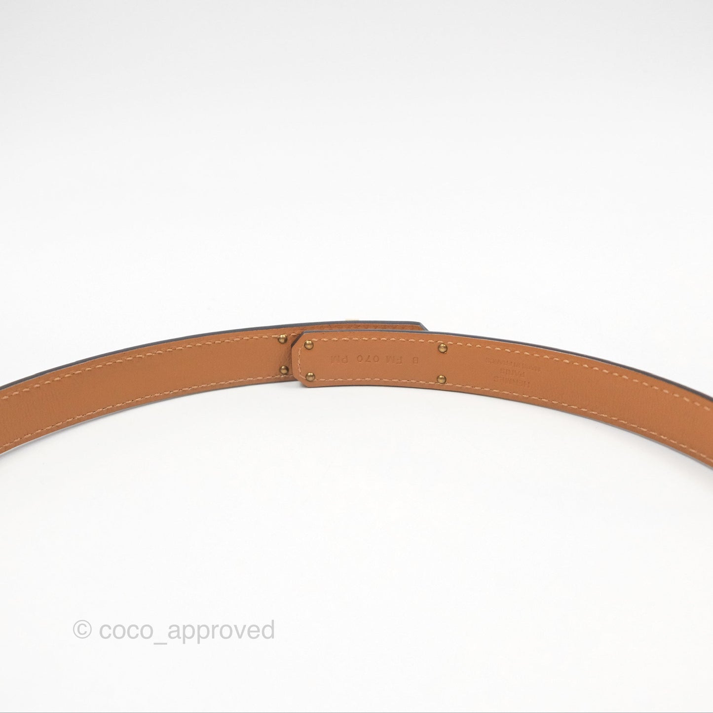 Hermès Epsom Kelly Buckle Belt Etoupe 18 Rose Gold Hardware
