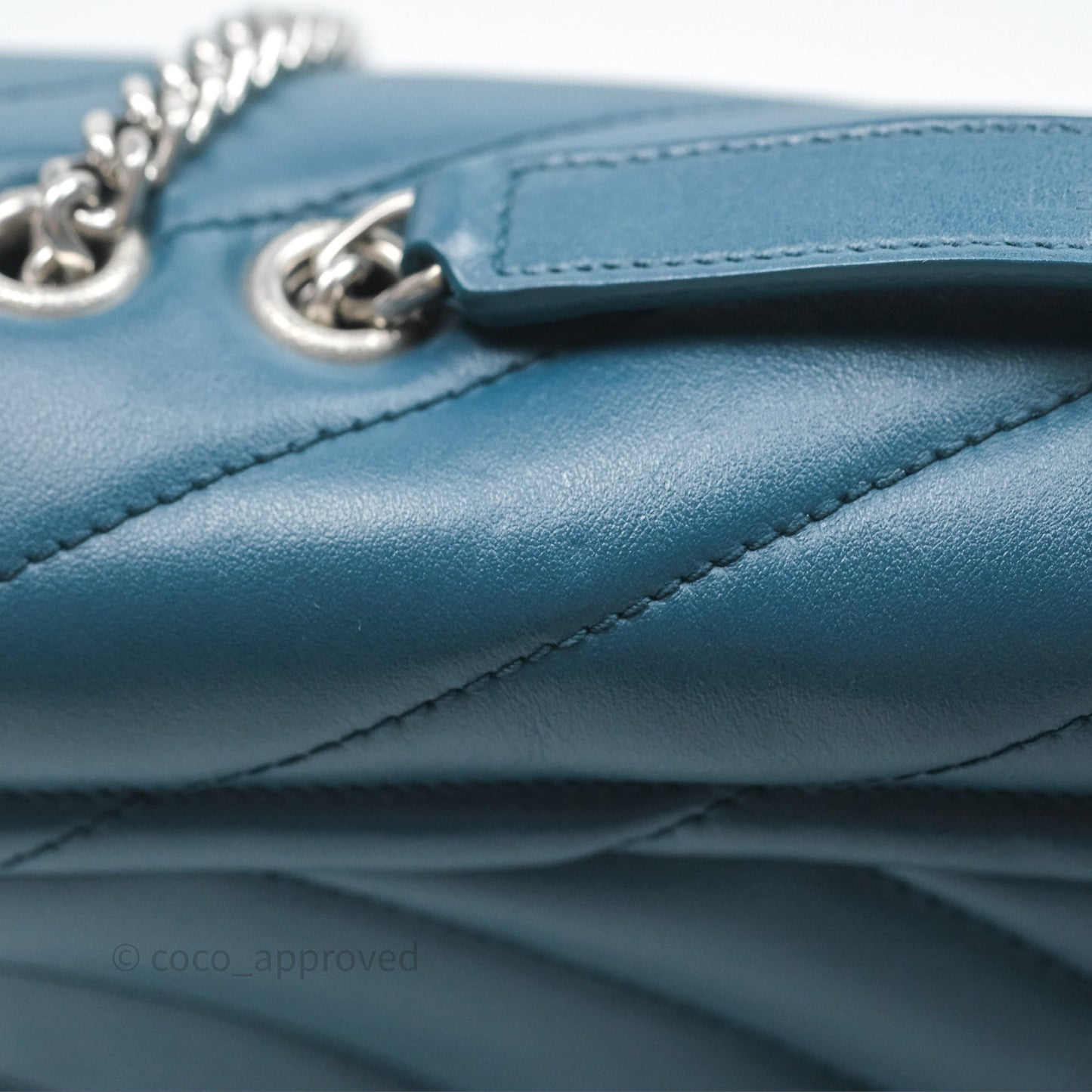 Saint Laurent Loulou Small Flap Bag Turquoise Blue Ruthenum Hardware