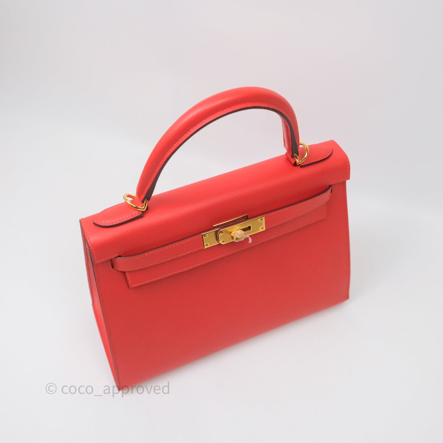 Hermès Kelly 28 Sellier Capucine 9T Epsom Gold Hardware