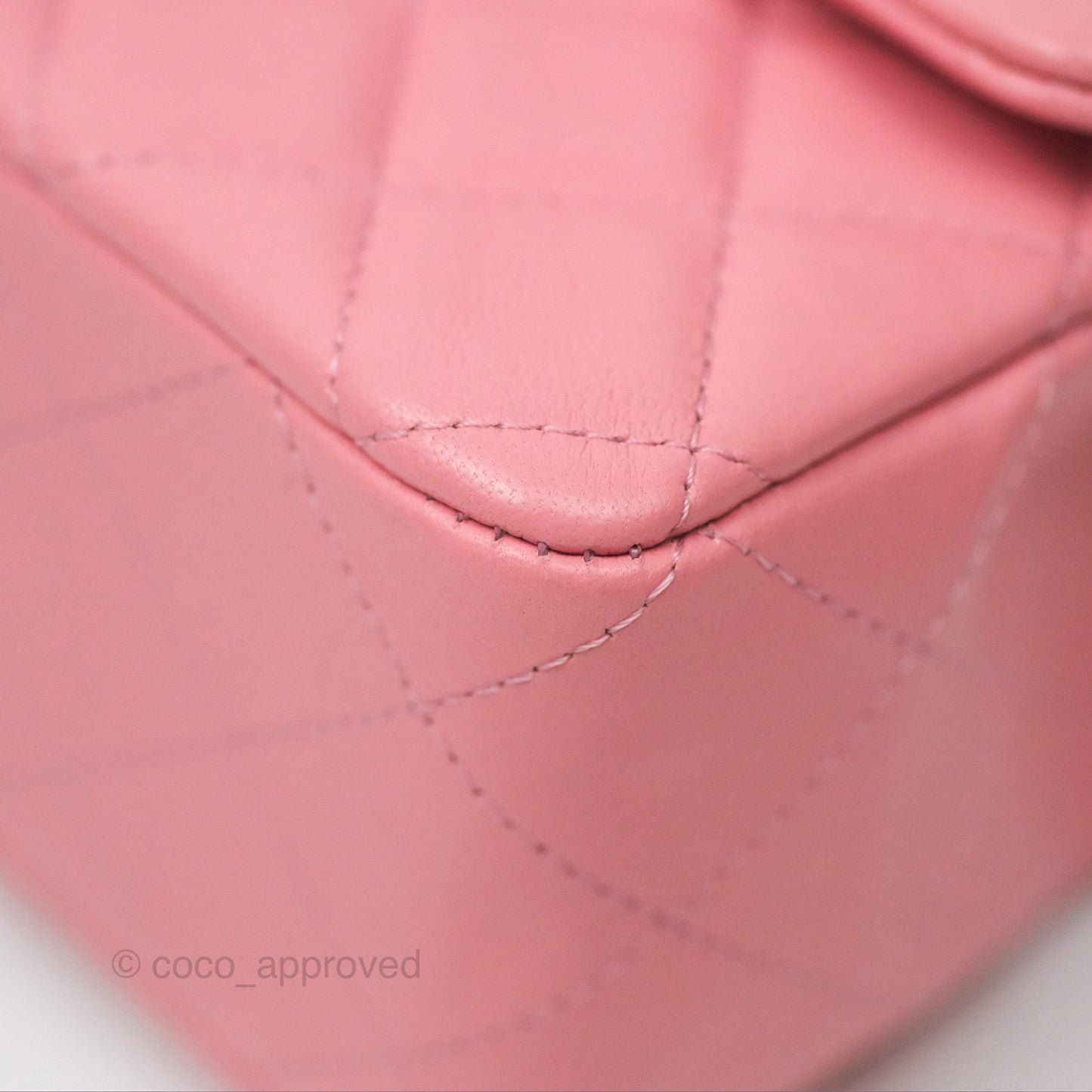 Chanel Quilted Mini Rectangular Pink Lambskin Gold Hardware