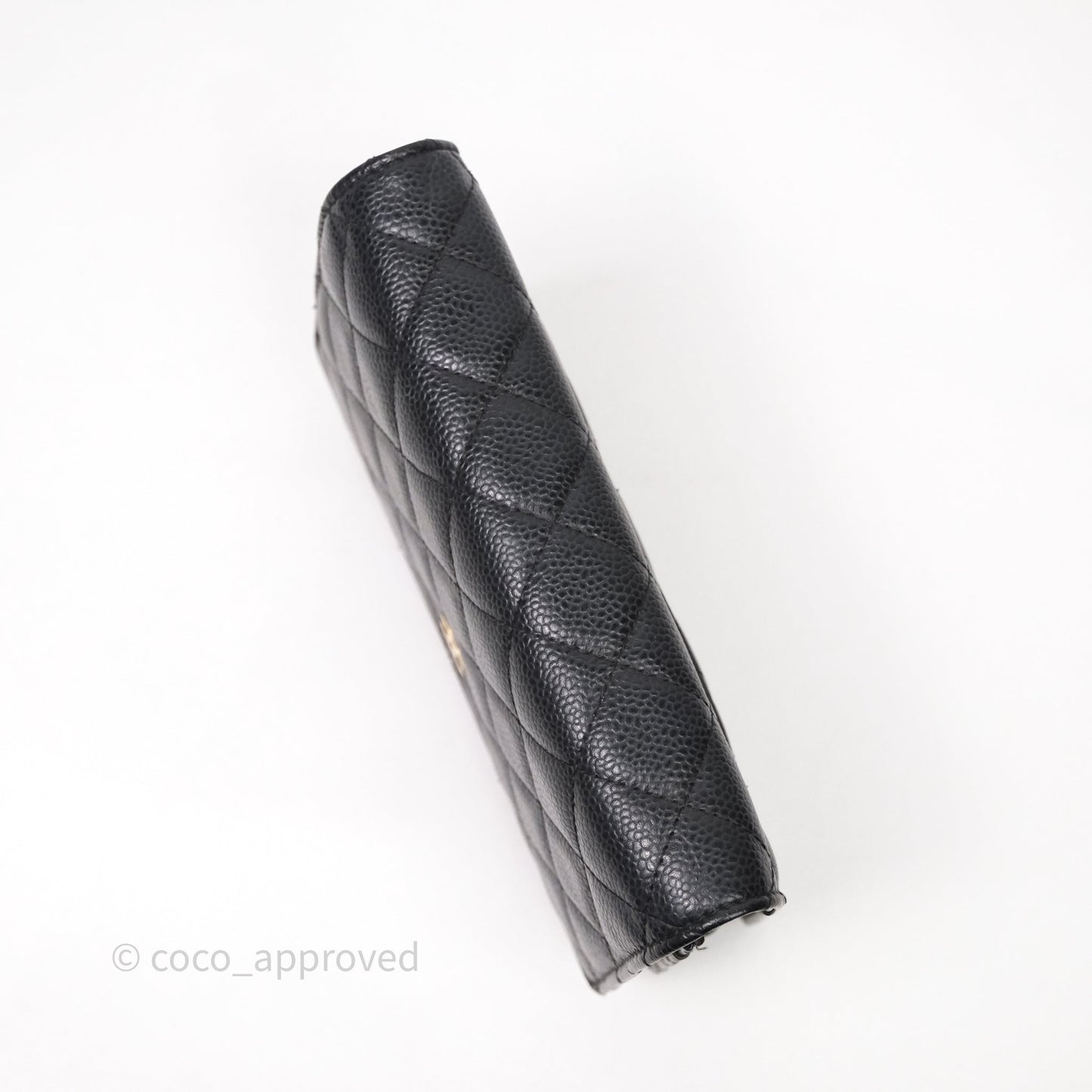 Chanel Classic Wallet On Chain WOC Quilted Black Caviar Gold Hardware