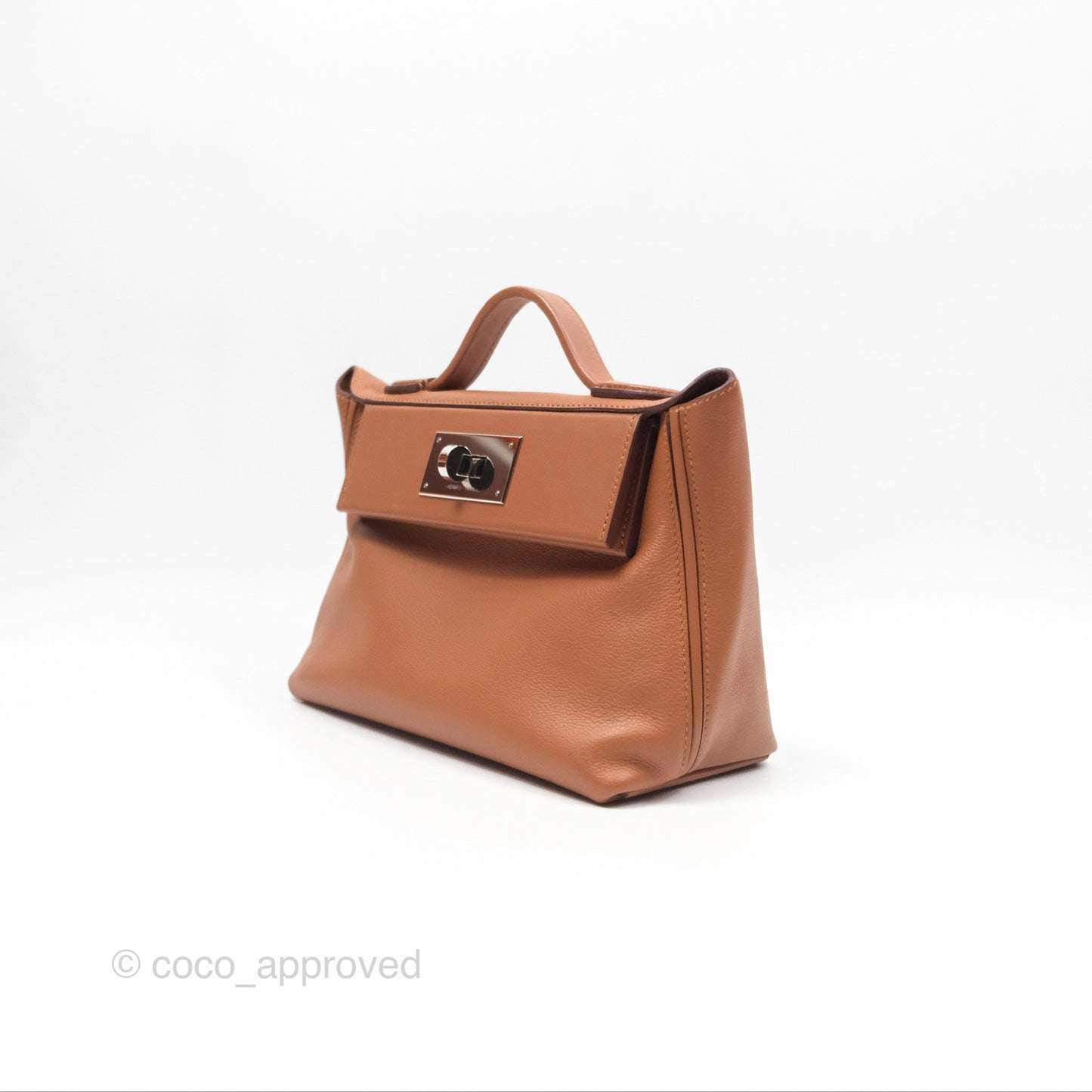 Hermès 24/24 21 Mini Gold 37 Evercolor/ Swift Palladium Hardware