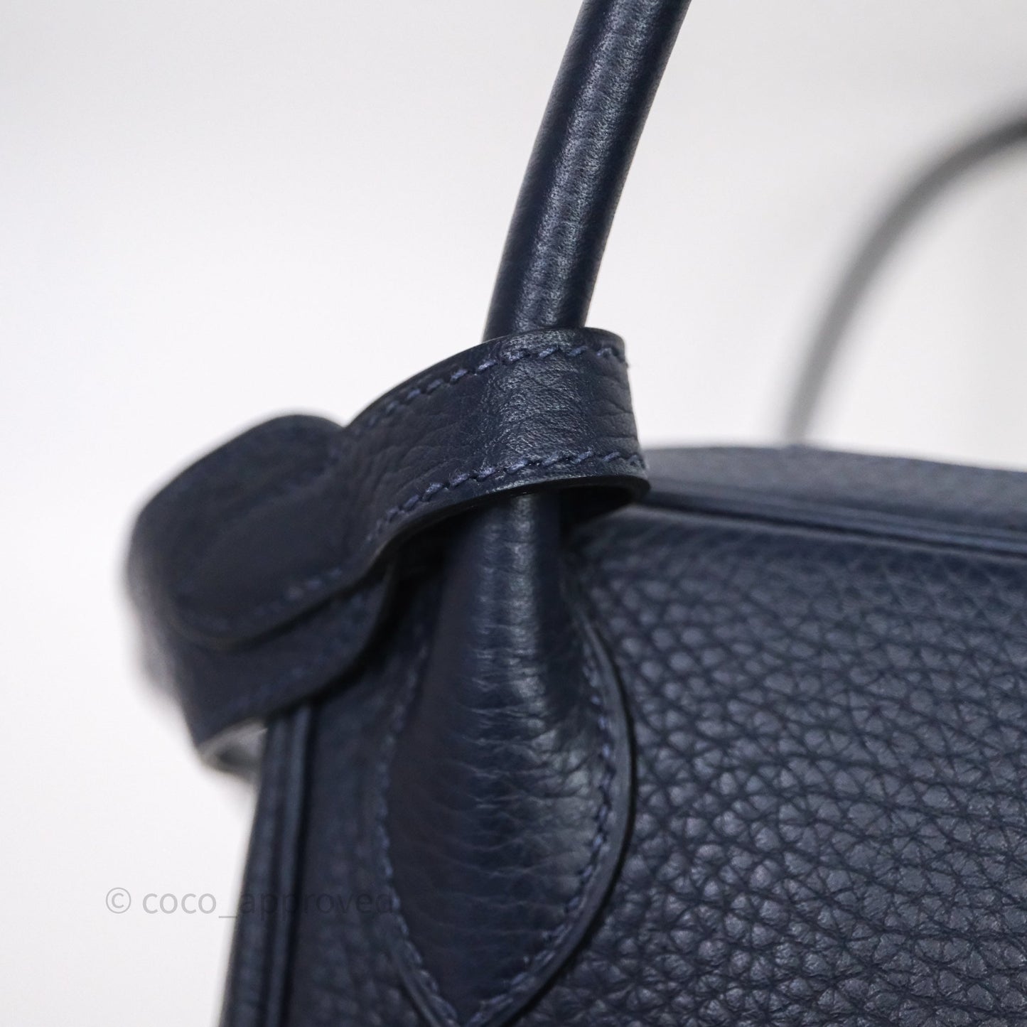 Hermès Lindy 30 Bleu Nuit 2Z Clemence Gold Hardware