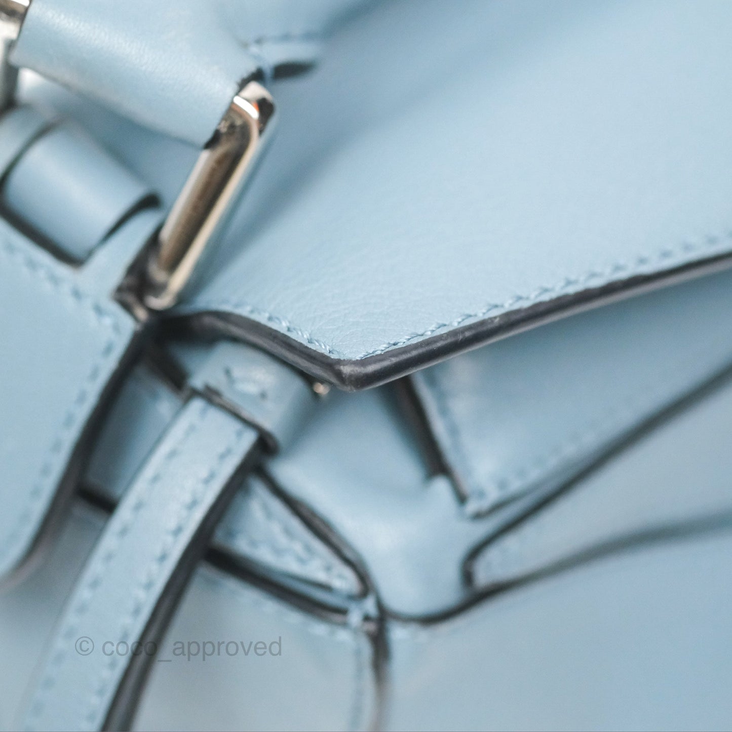 Loewe Small Puzzle Bag Stone Blue Calfskin