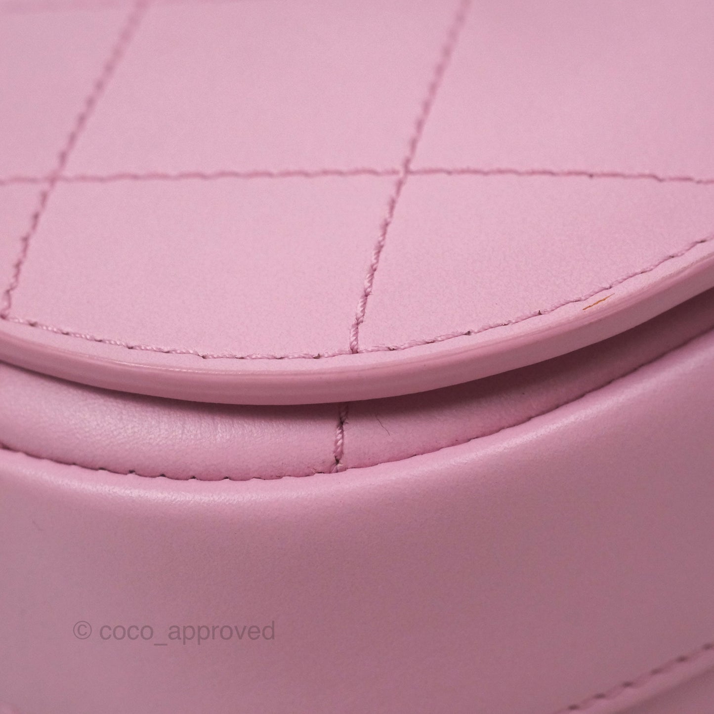 Chanel Stitched Ring My Bag Flap Crossbody Pink Calfskin Silver Hardware