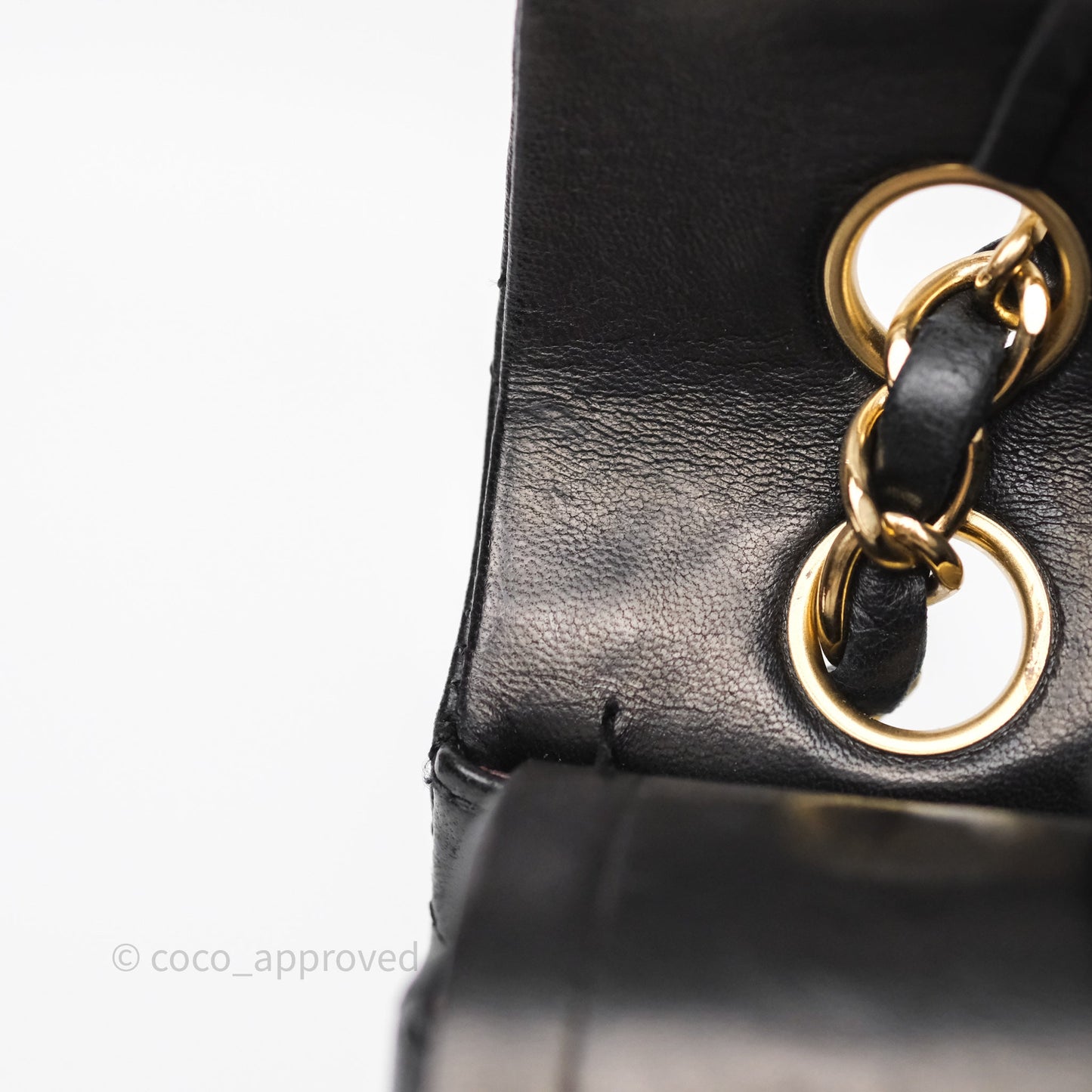 Chanel Small Classic Flap Quilted Black Lambskin Gold Hardware
