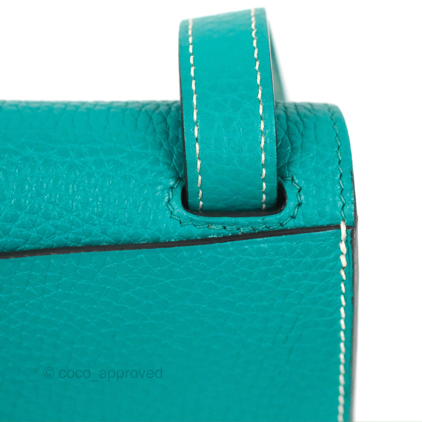 Hermès Halzan 31 Vert Verone Clemence Palladium Hardware