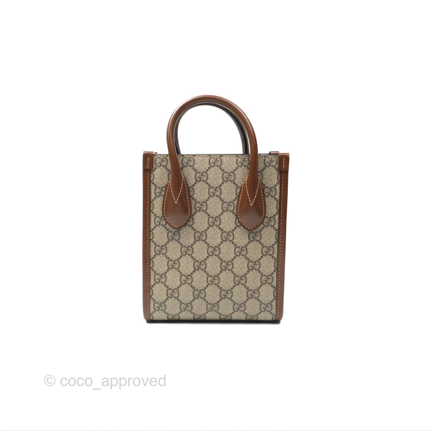 Gucci Mini Tote Bag with Interlocking G Beige / Ebony GG Supreme Canvas