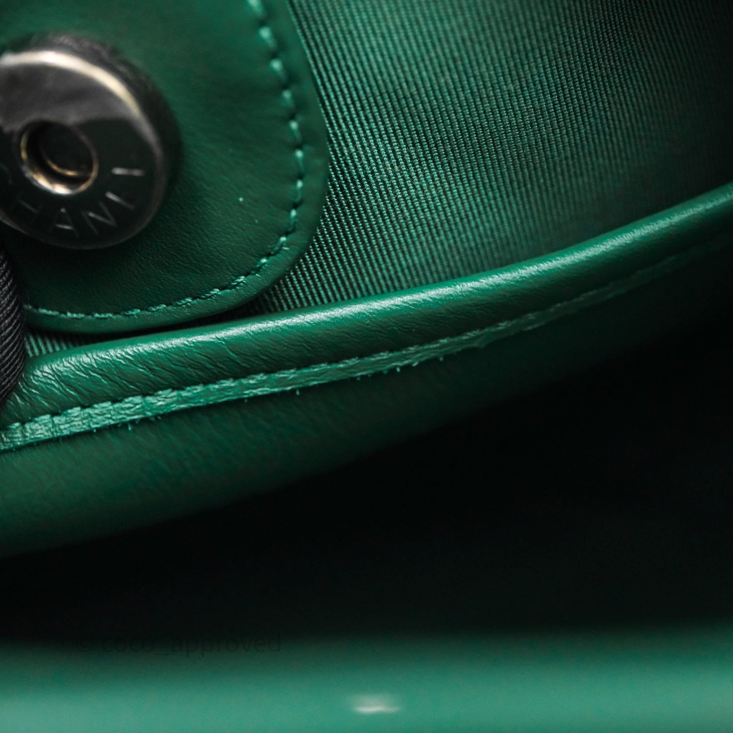 Chanel Tweed Jungle Stroll Hobo Bag Green Silver Hardware
