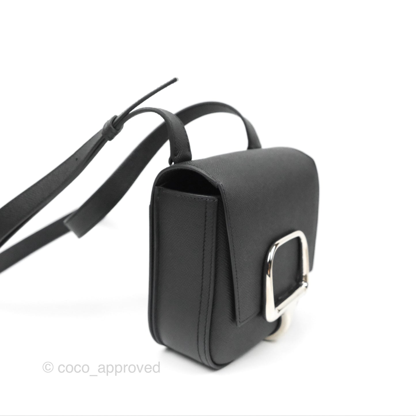 Hermès Della Cavalleria Mini Bag Black Epsom Palladium Hardware