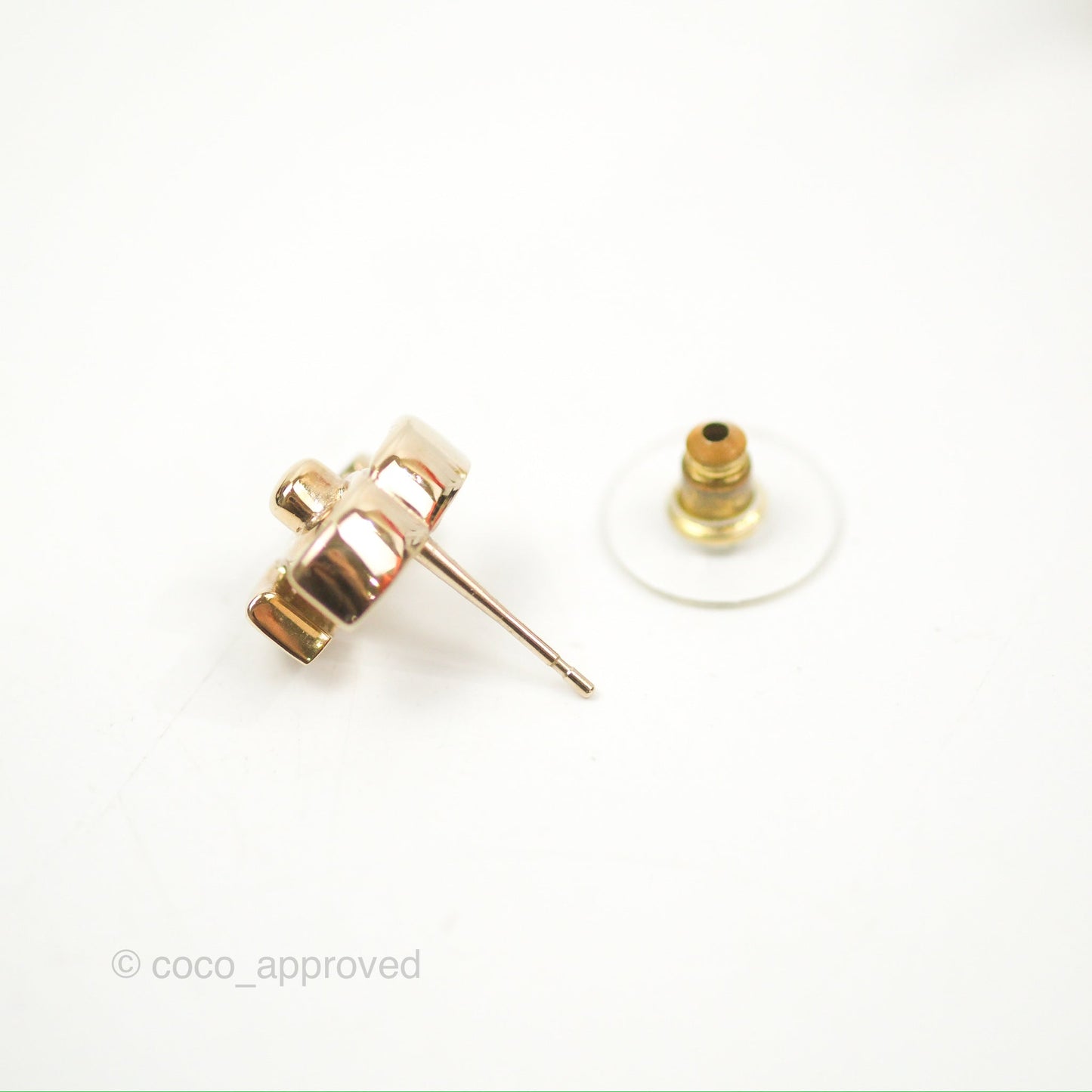 Chanel CC Turn Lock Earrings Gold Tone 21S