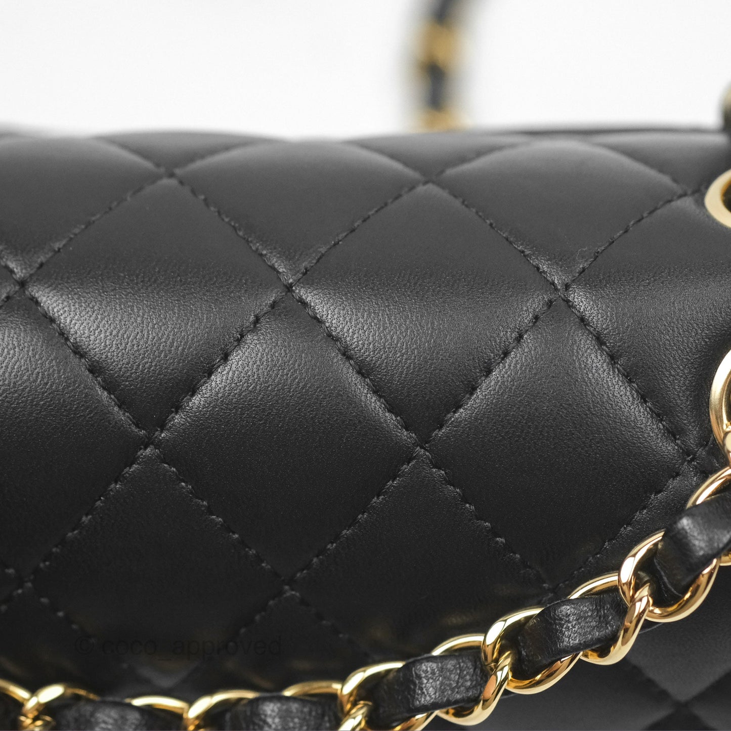 Chanel Small S/M Classic Flap Black Lambskin Gold Hardware