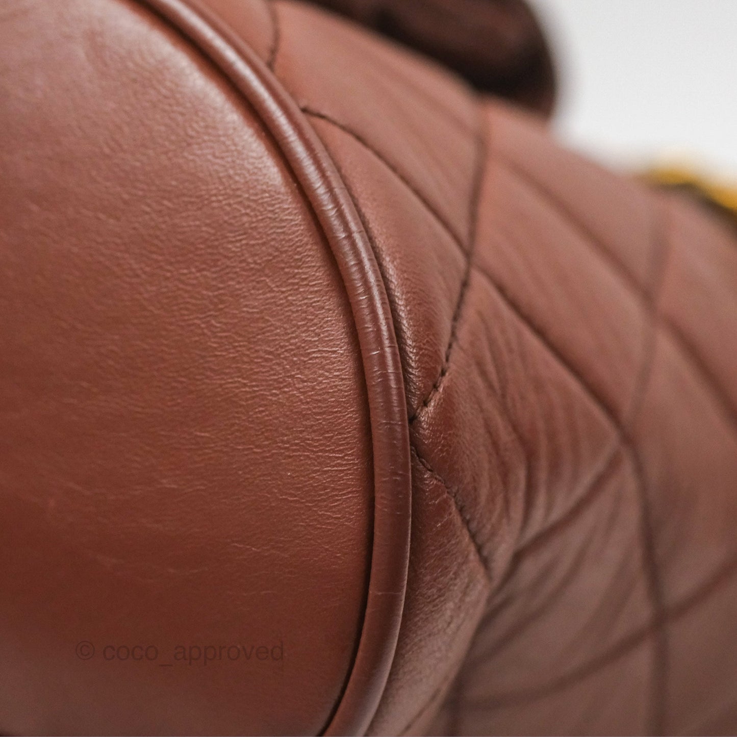 Chanel Vintage CC Duma Backpack Brown Lambskin 24K Gold Hardware