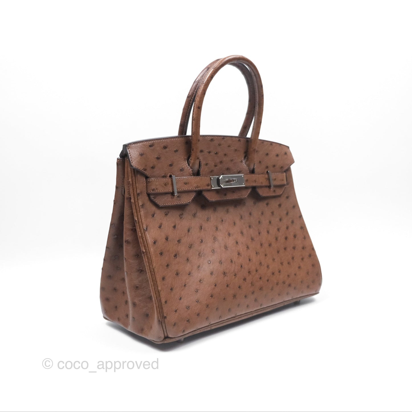 Hermès Birkin Retourne 30 Dark Brown Ostrich Palladium Hardware