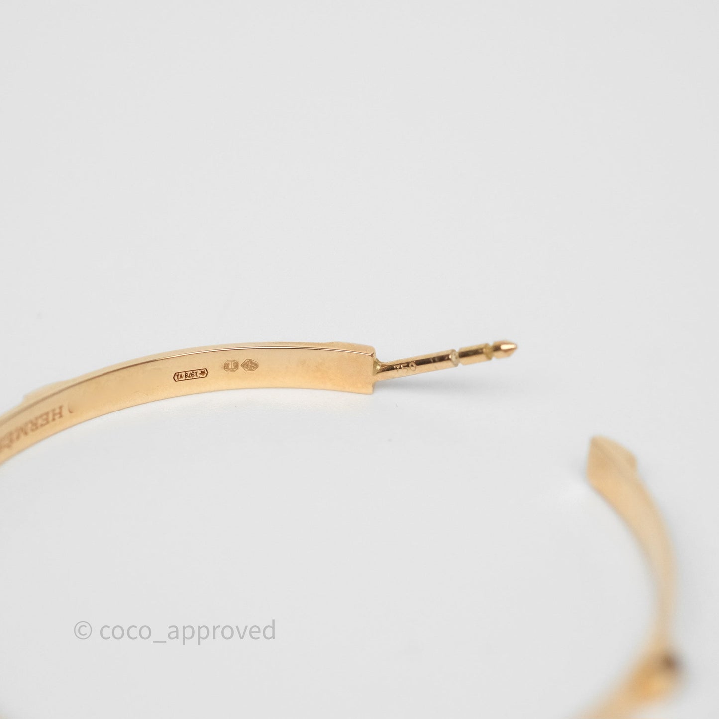 Hermès Mini Clous Hoop Earrings 18K Rose Gold