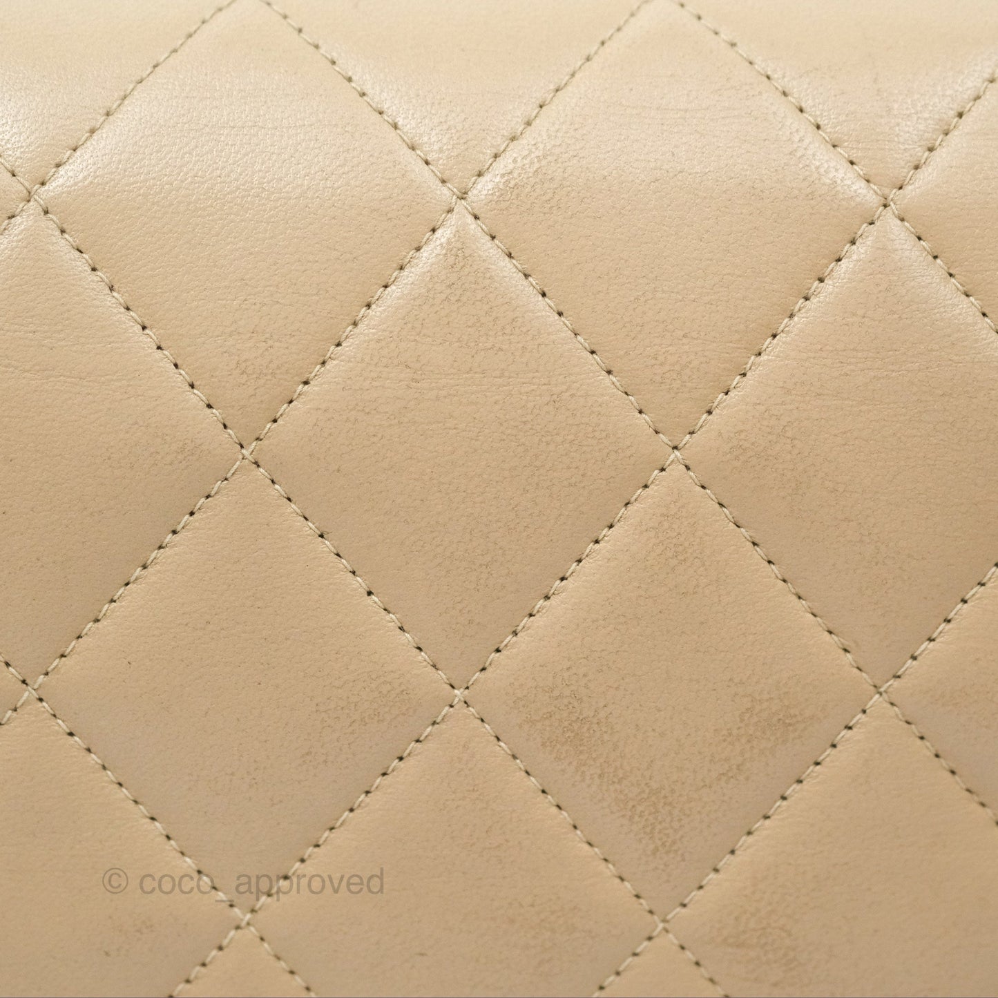 Chanel Vintage Small Quilted Classic Diana Flap Bag Beige Lambskin 24K Gold Hardware