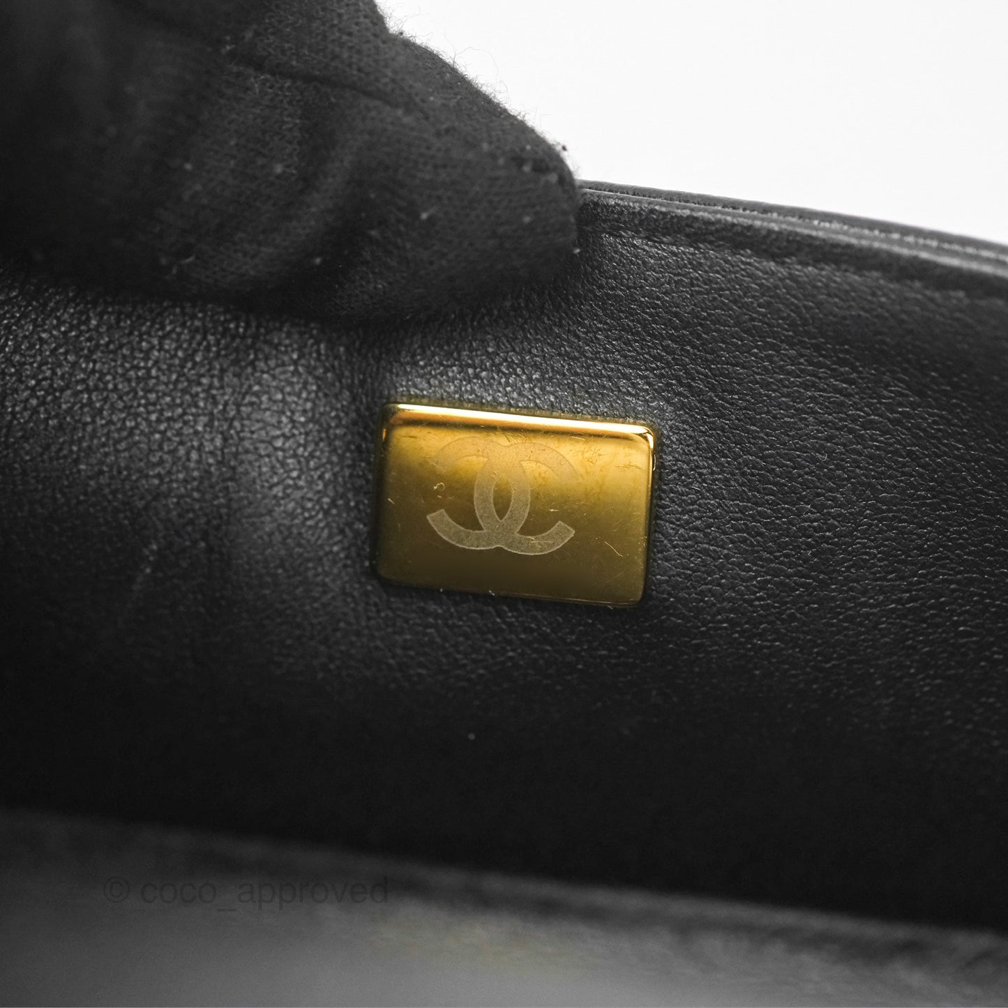 Chanel Mini Boy Black Caviar Aged Gold Hardware