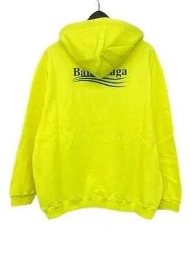Luxury Balenciaga Men's Political Wave Logo Hoodie Neon