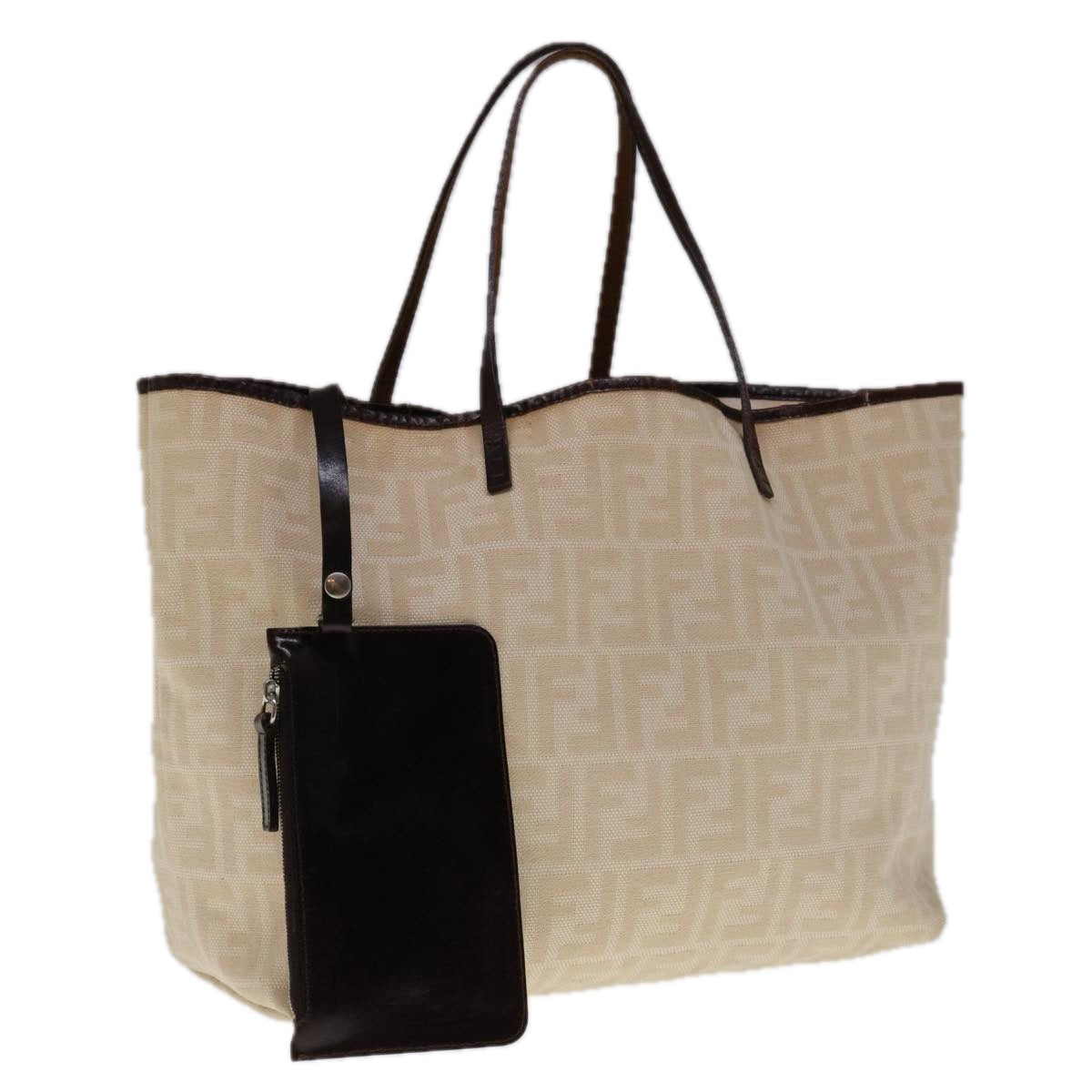 Luxury FendiZucca Canvas Tote Bag Beige66010