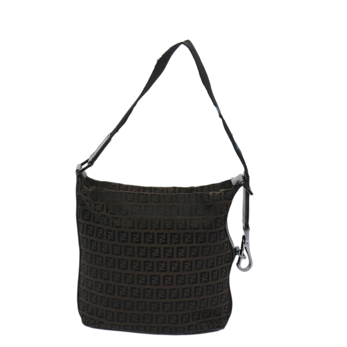 Luxury FendiZucchino Canvas Shoulder Bag Brown66016
