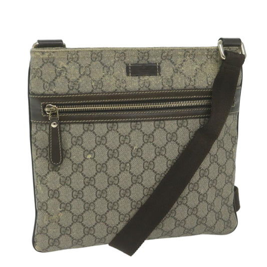 GUCCI GG Supreme Shoulder Bag PVC Beige 295257  66024