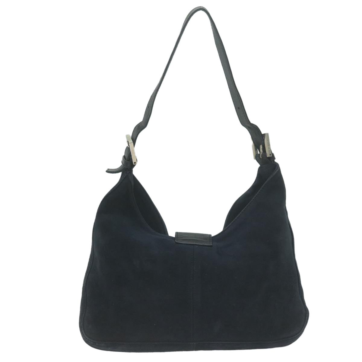 Luxury FendiMamma Baguette Shoulder Bag Suede Navy66049