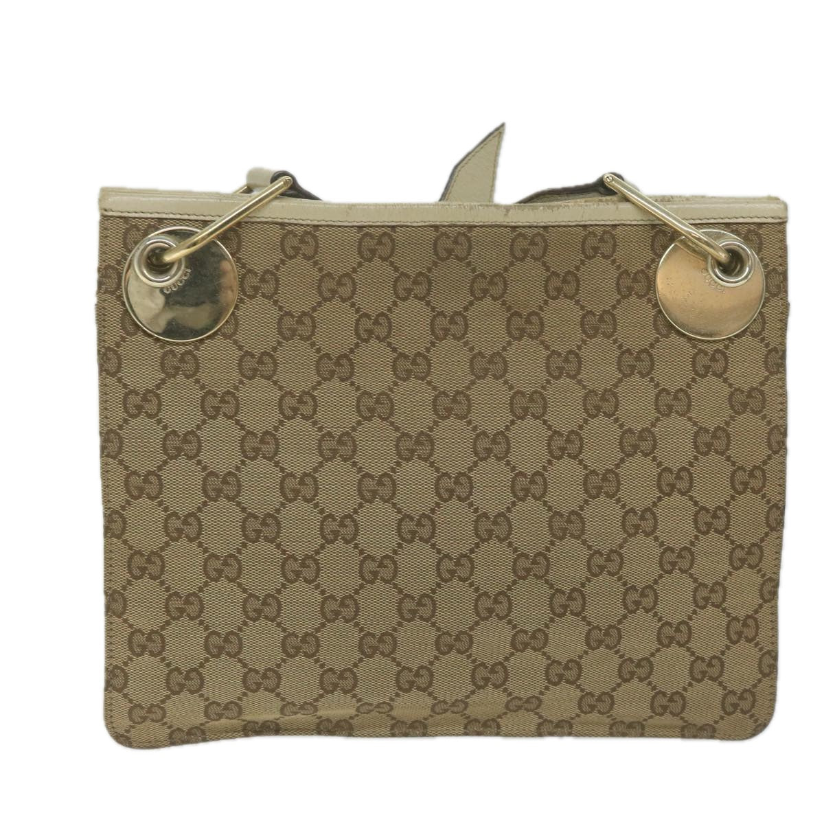 GUCCI GG Canvas Shoulder Bag Beige 120841  66059