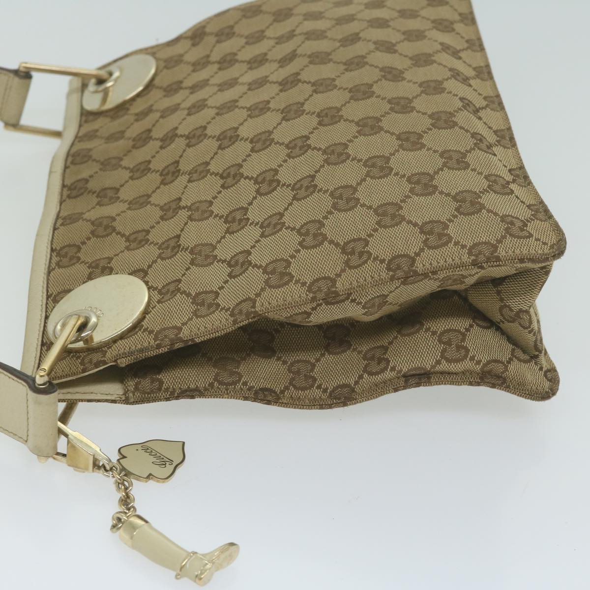GUCCI GG Canvas Shoulder Bag Beige 120841  66059