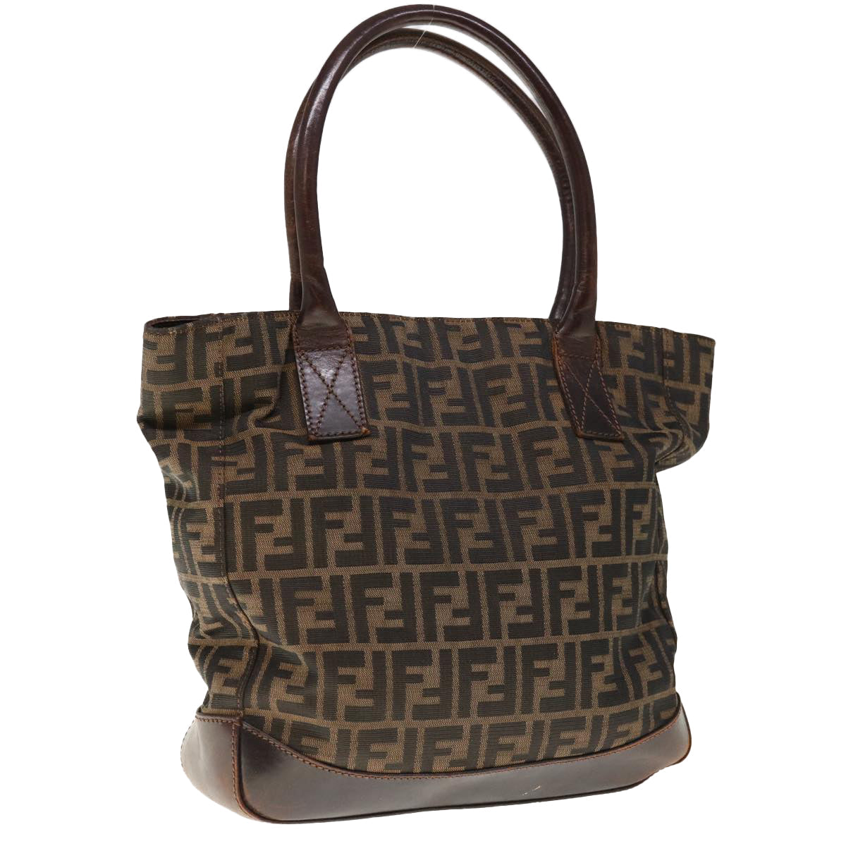 Luxury FendiZucca Canvas Tote Bag Brown66069