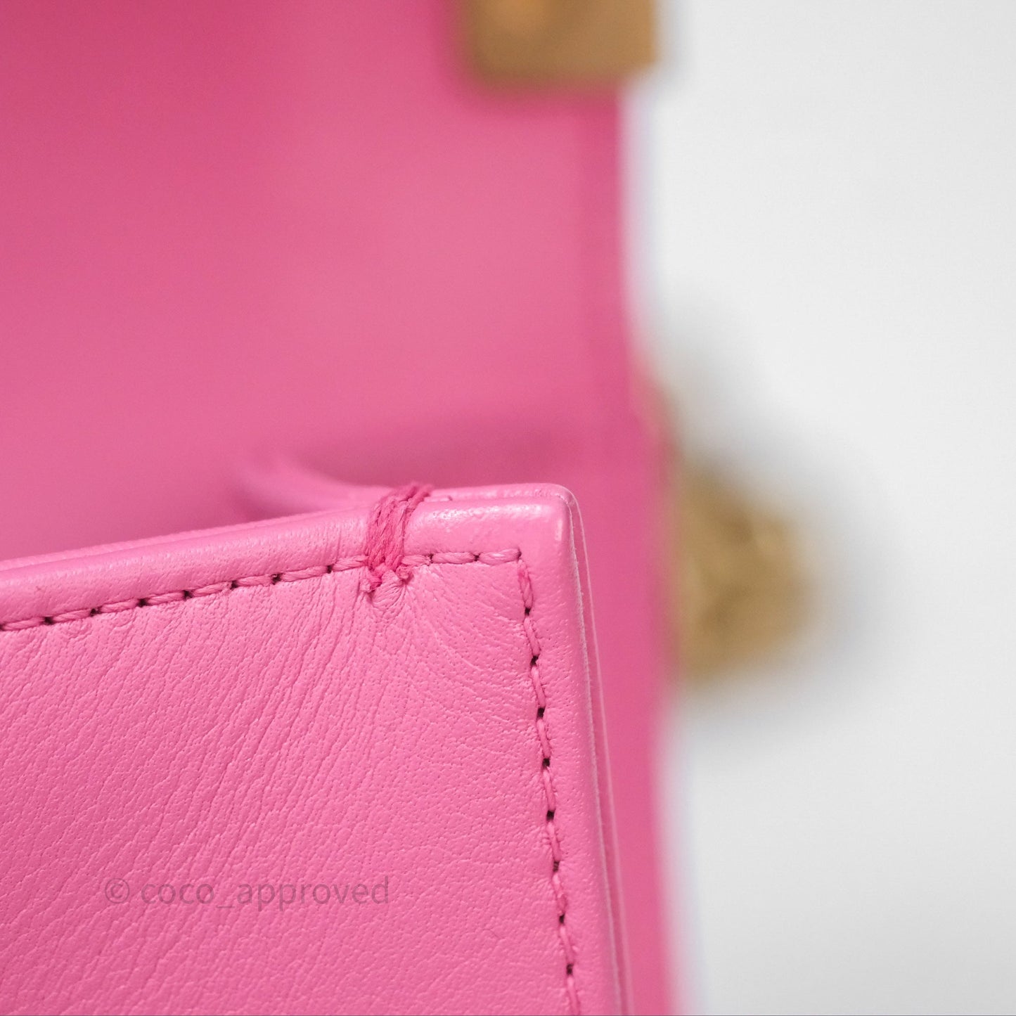 Chanel Small Boy Pink Calfskin Aged Gold Hardware