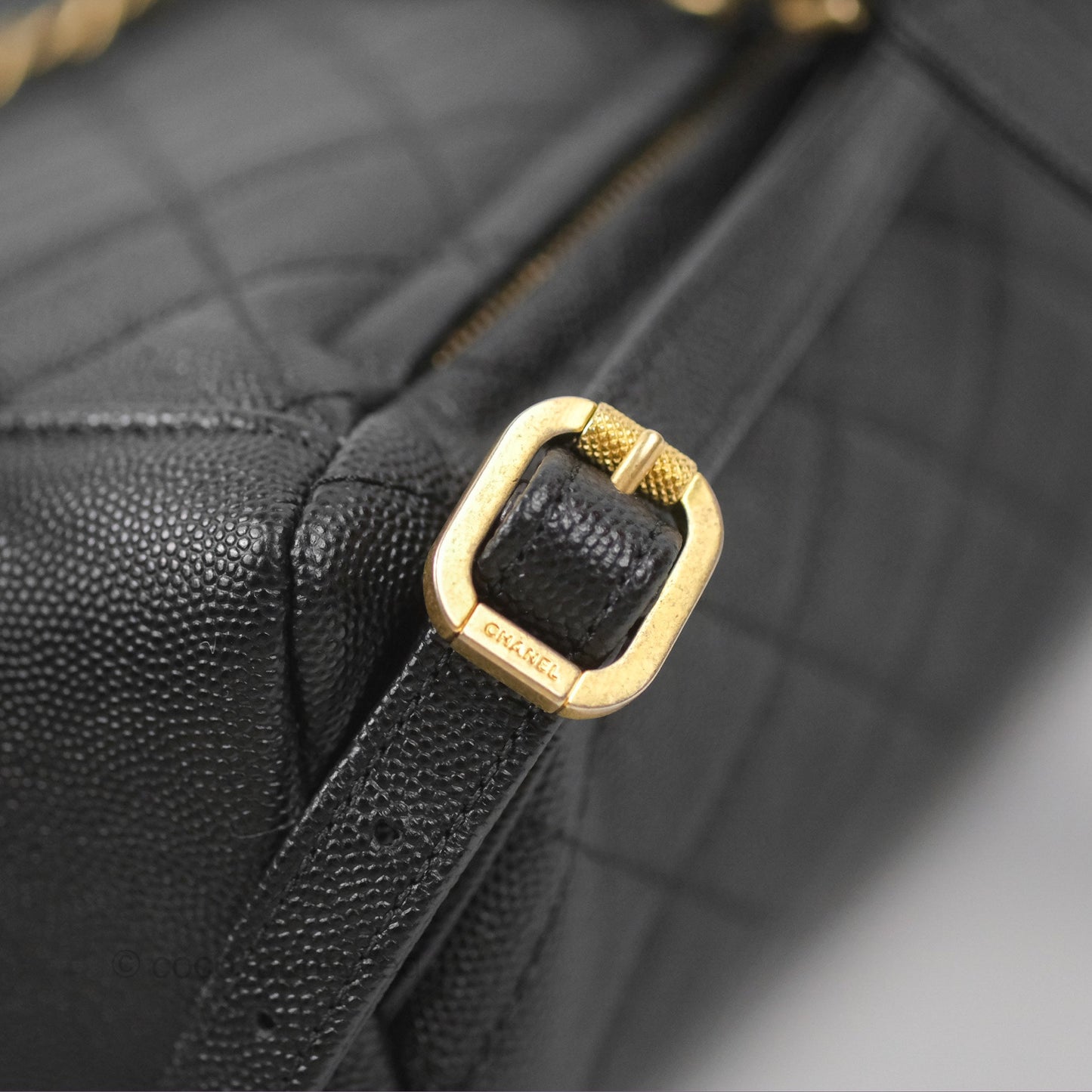 Chanel Small Quilted Filigree Backpack Black Caviar