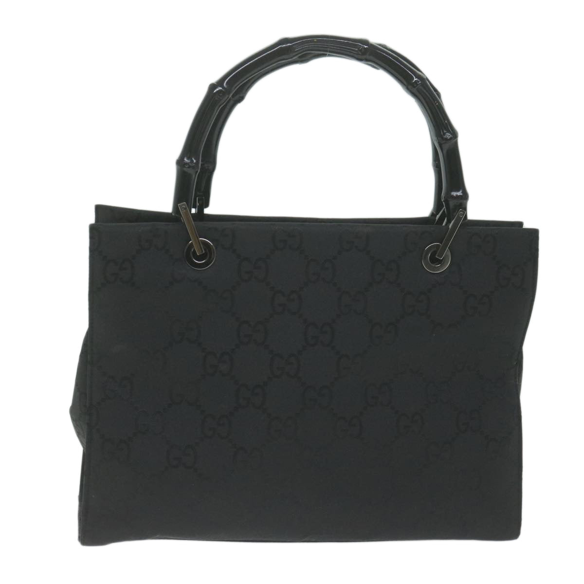 GUCCI Bamboo GG Canvas Hand Bag Black 002 1016  66078
