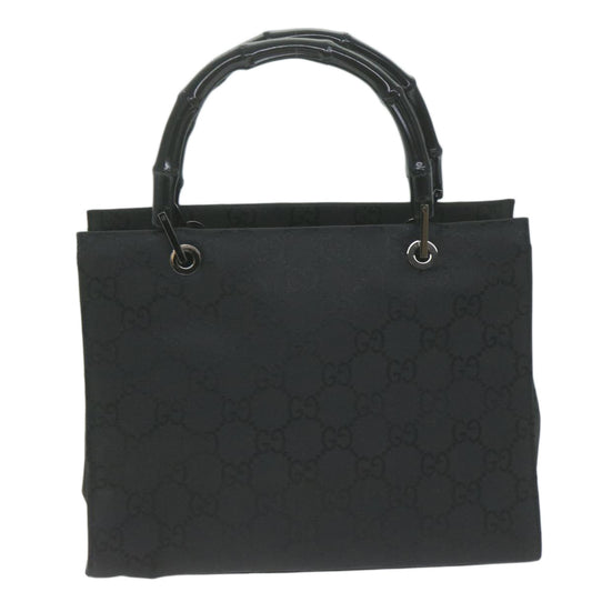 GUCCI Bamboo GG Canvas Hand Bag Black 002 1016  66078