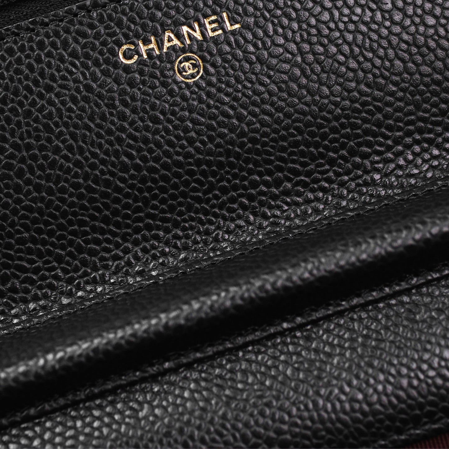 Chanel Quilted WOC Black Caviar Gold Hardware