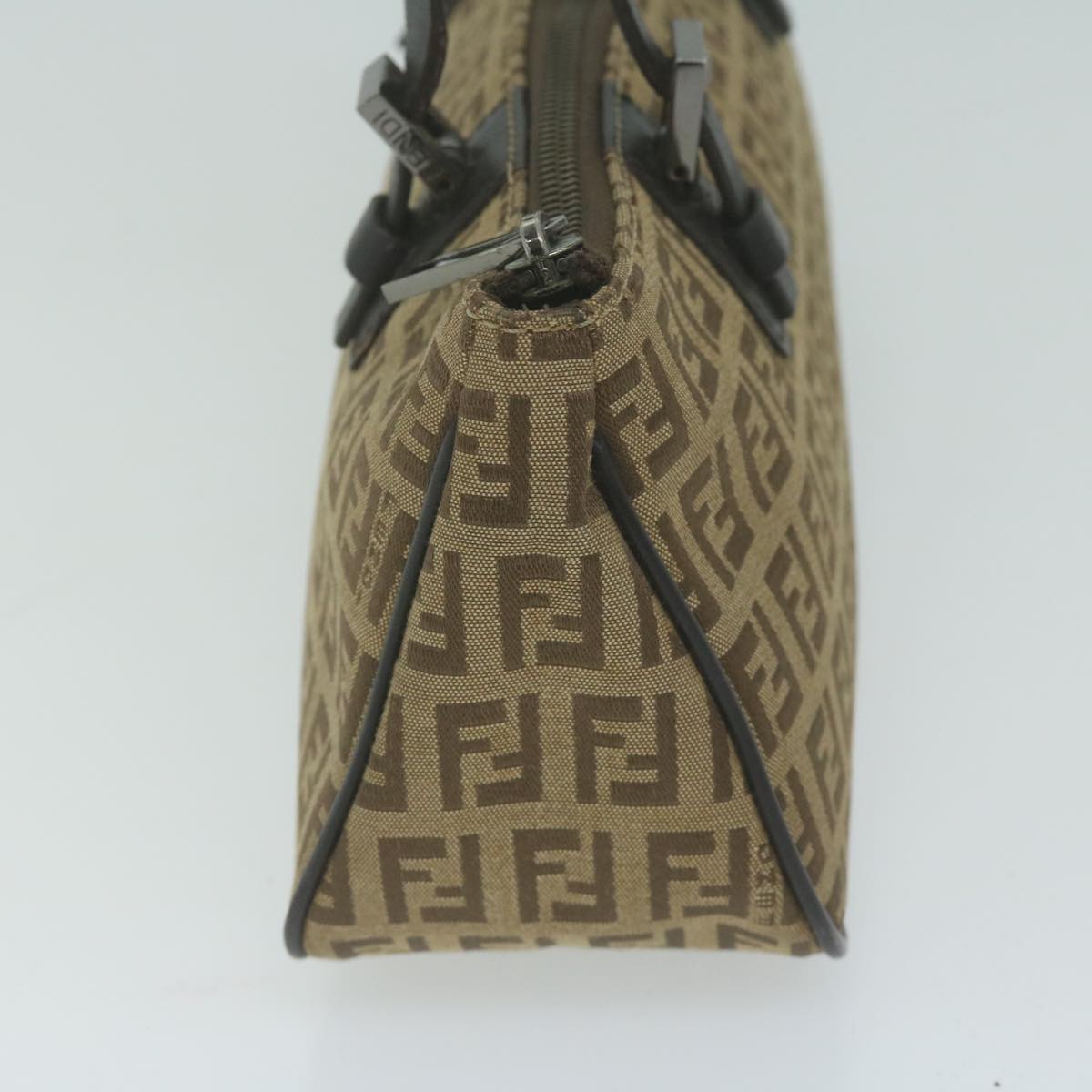 Luxury FendiZucchino Canvas Hand Bag Beige66080