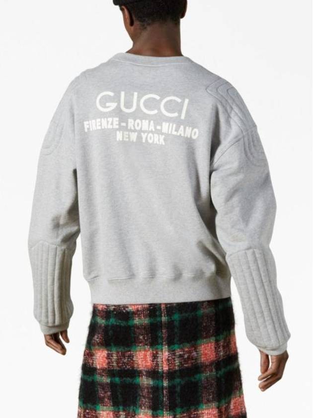 Luxury Gucci Trending 2025 Men's Back Logo Sweatshirt Grey