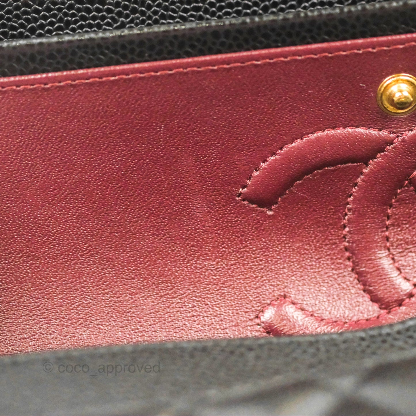 Chanel Classic M/L Medium Flap Quilted Black Caviar Gold Hardware