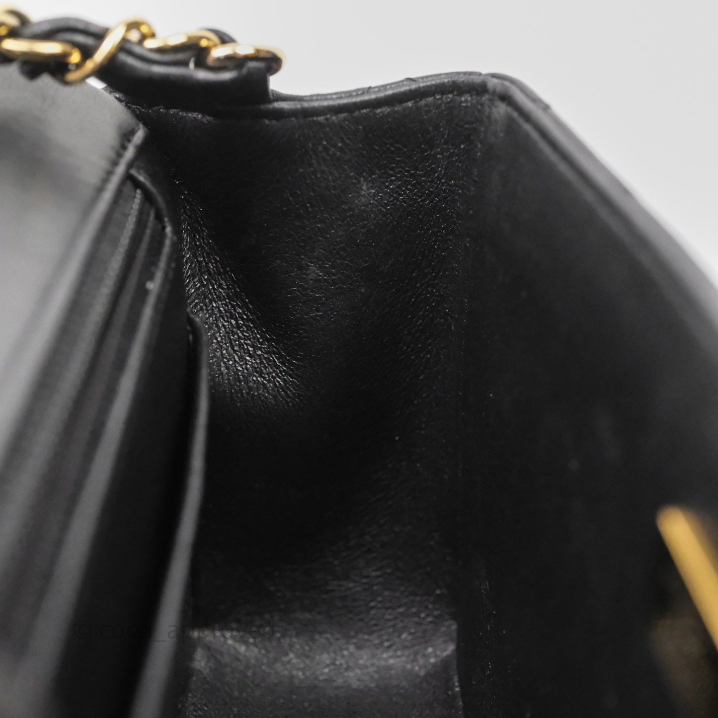 Chanel Mini Rectangular Flap Quilted Black Lambskin Gold Hardware