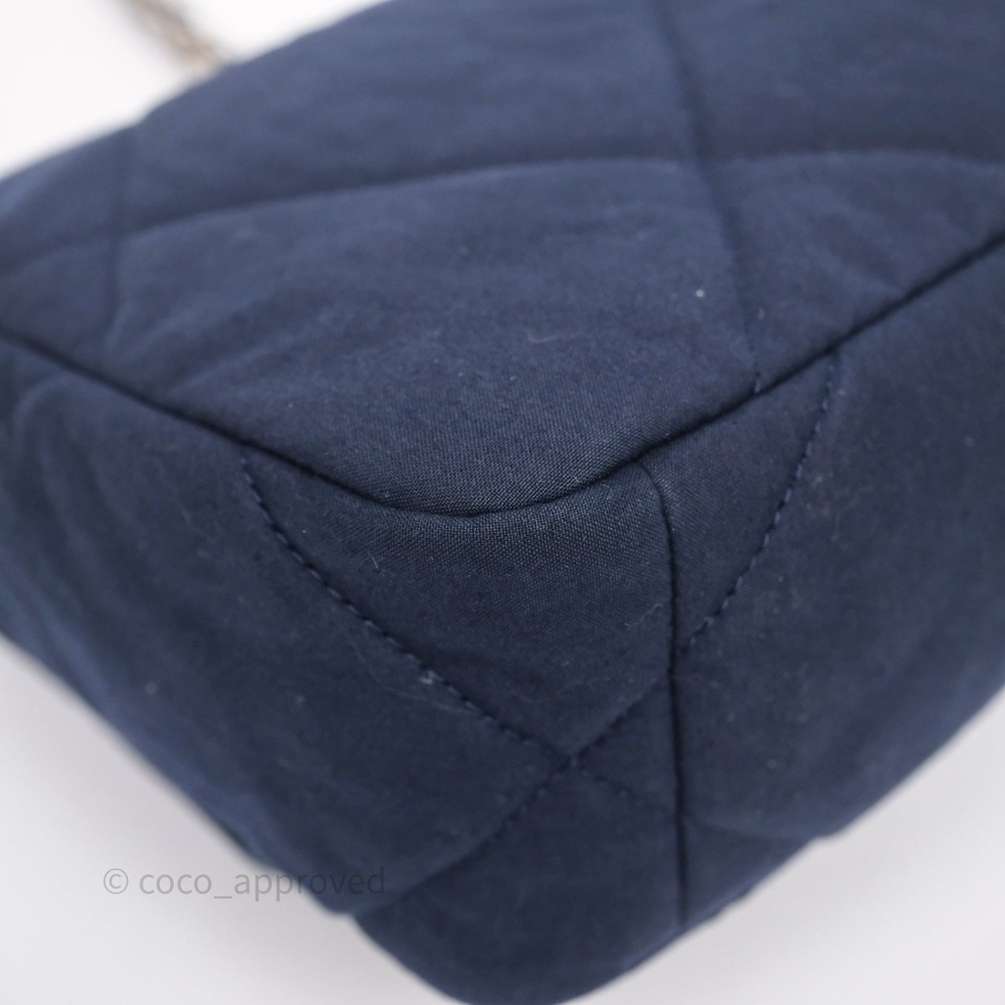 Chanel 19 Small Dark Navy Fabric Mixed Hardware